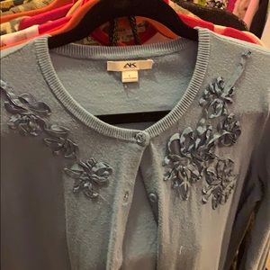Anne klein sport blue cardigan